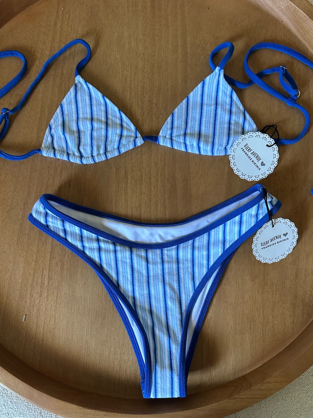 Frankie’s bikinis Nick top and Dove bottoms